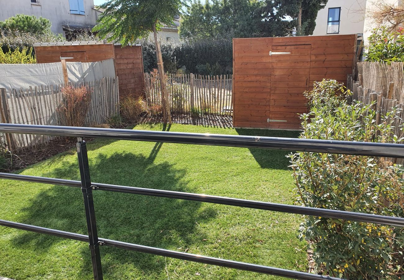 Maison à Sérignan - VILLA BIANCA - Pavillon climatisé à 500m de la plage avec jardin (ref 335783)