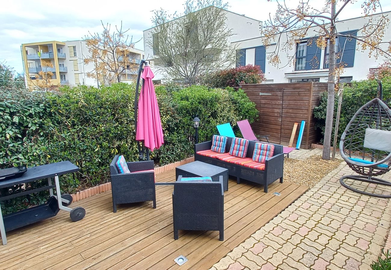 Maison à Sérignan - VILLA BIANCA - Agréable pavillon climatisé avec jardin à 500m de la plage de Valras (ref 335959)