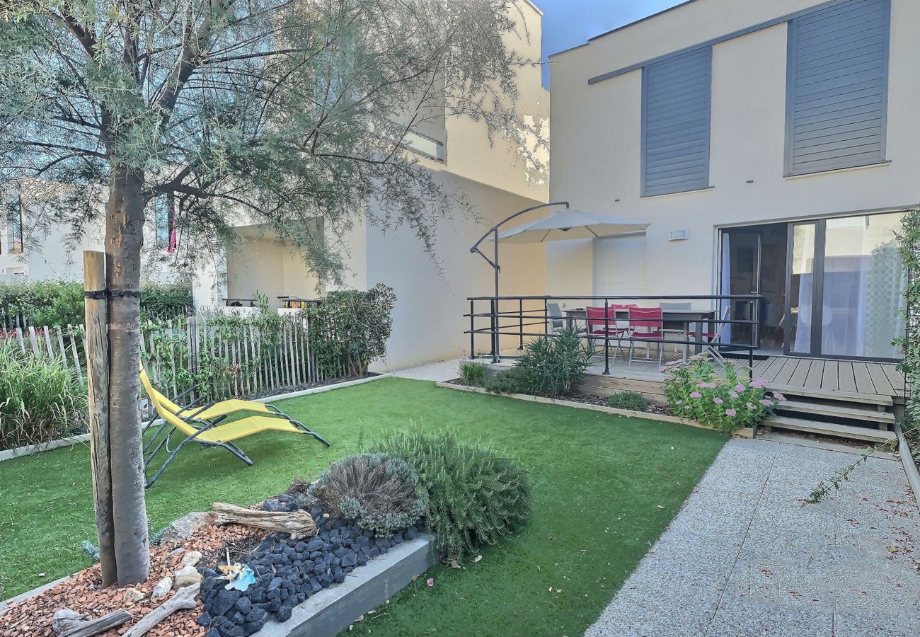 Maison à Sérignan - VILLA BIANCA - Coquet pavillon avec jardin et terrasse dans une résidence sécurisée à 500m de la mer (ref 336201)