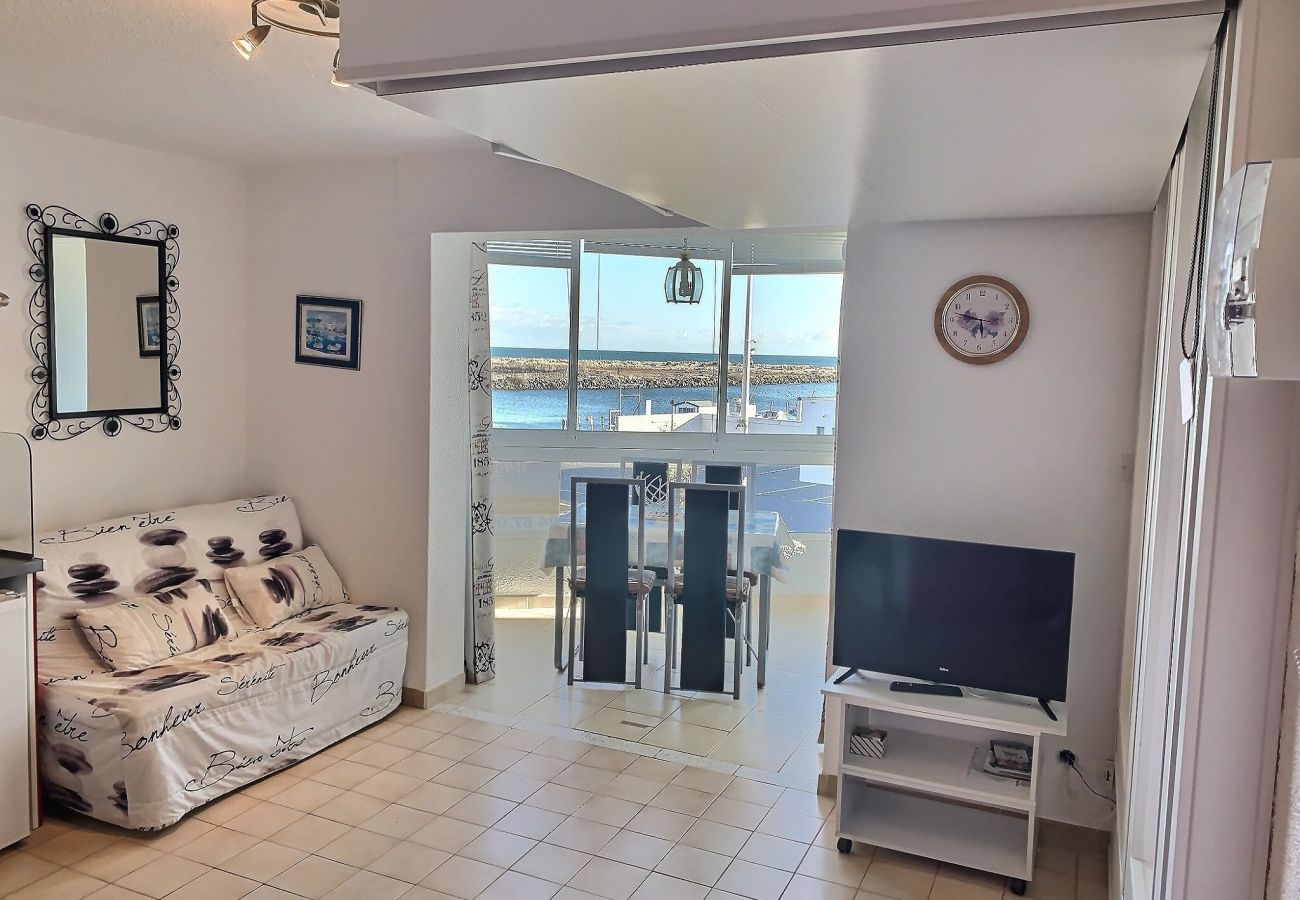 Studio à Valras-Plage - LA PEYROULADE - Studio confortable avec vue mer et port (ref 336277)
