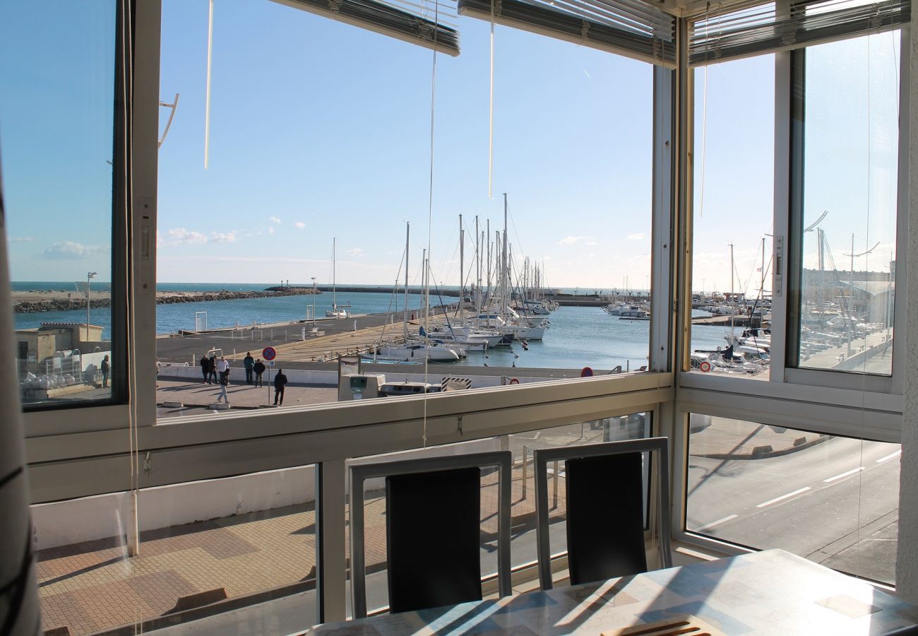 Studio à Valras-Plage - LA PEYROULADE - Studio confortable avec vue mer et port (ref 336277)