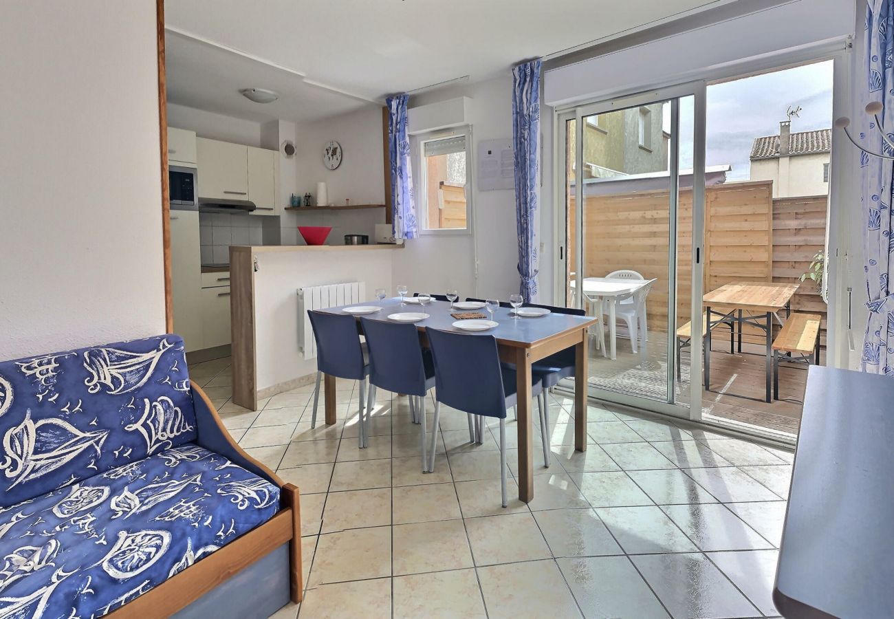 Appartement à Valras-Plage - Pavillon pour 6 personnes dans une résidence avec piscine (ref 425507)